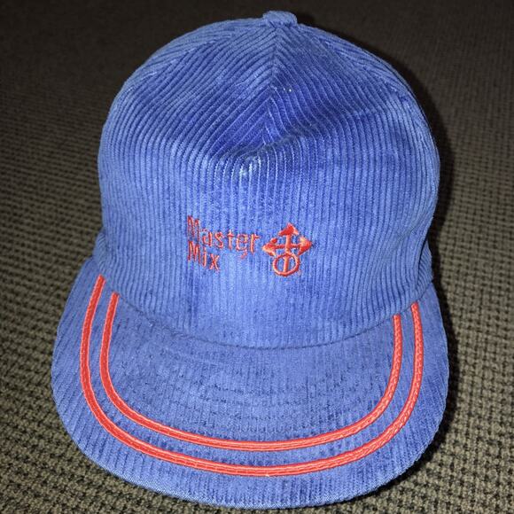 Master Mix Adjustable Blue Corduroy OSFA Hat - Picture 1 of 5